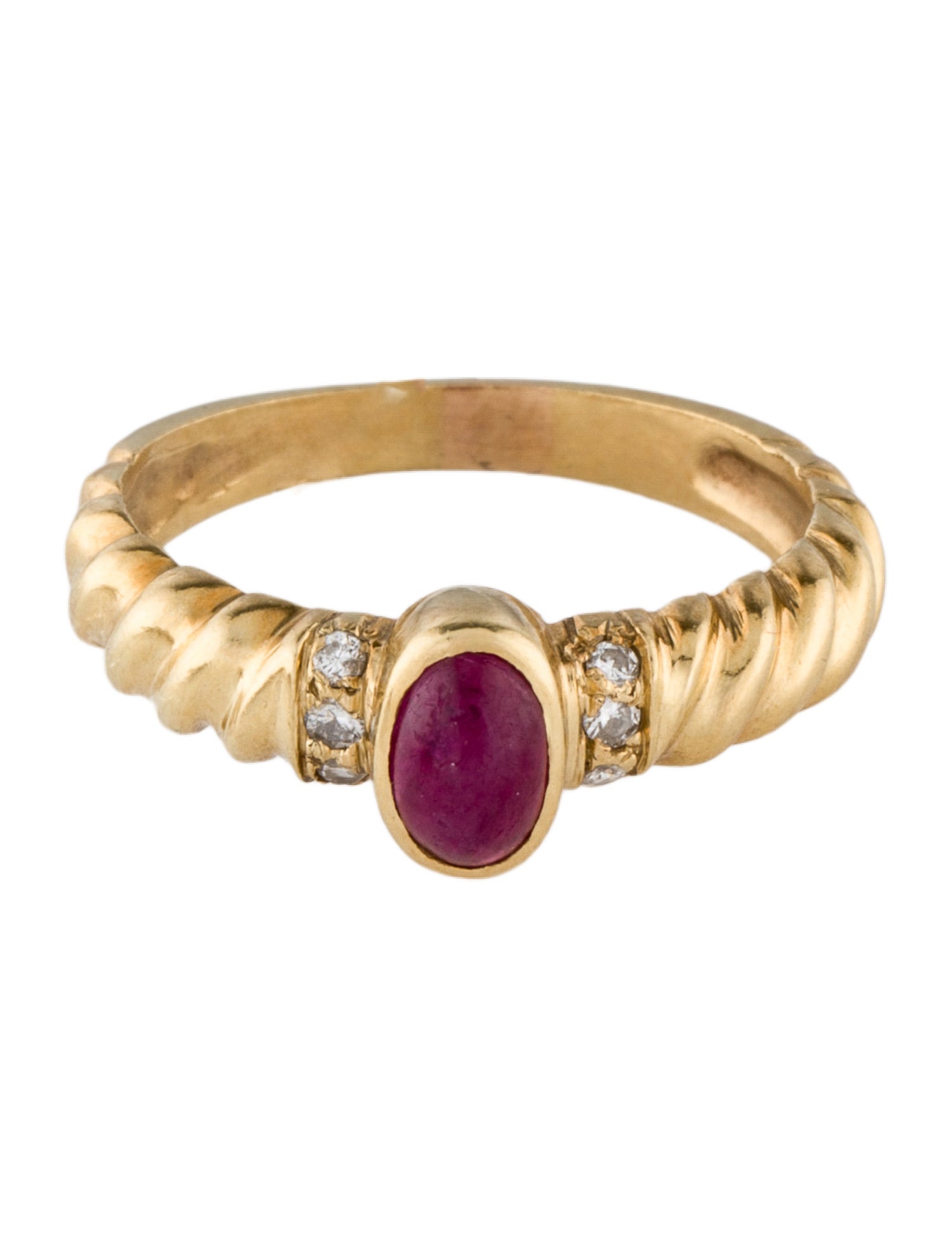 Ring 18K Ruby & Diamond Cocktail Ring